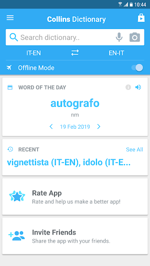 Collins English<>Italian Dictionary Screenshot 2