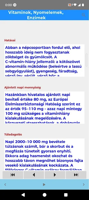 Vitaminok, nyomelemek, enzimek Screenshot 3