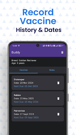 Pet Vaccine Tracker Screenshot 2