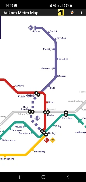 Ankara Metro Map Screenshot 1