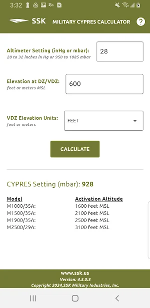 CYPRES Calculator Screenshot 1