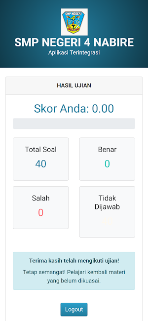 EXAM SMPN 4 Nabire Screenshot 2