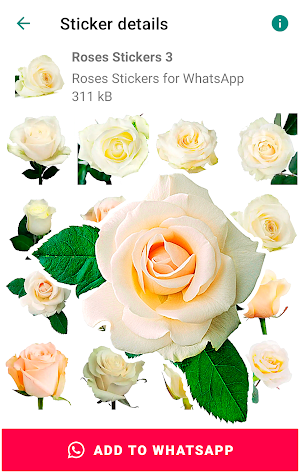 Roses stickers for WhatsApp Screenshot 3