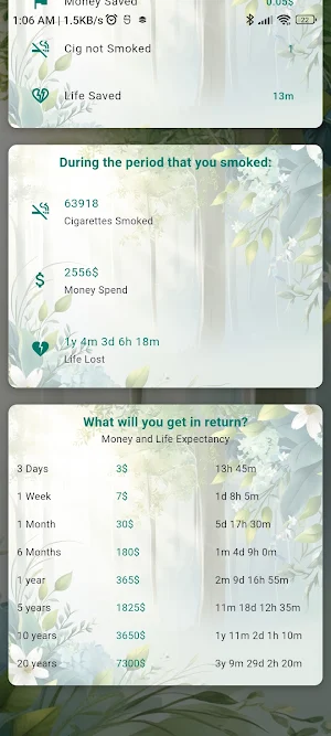 Quit Smoking - Quit Tracker Screenshot 1