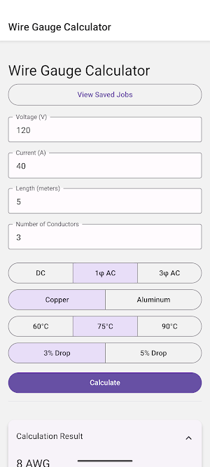 Electrician Wire Gauge Screenshot 0