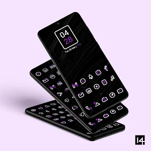 Aline Purple icon pack - linear purple icons Screenshot 0