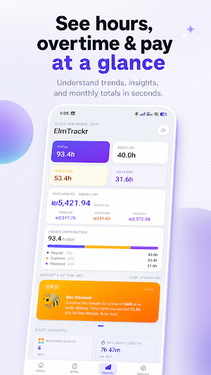 ElmTrackr: Shift & Pay Tracker Screenshot 2