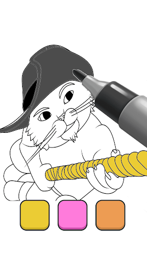 Puss N Boots Coloring Screenshot 3