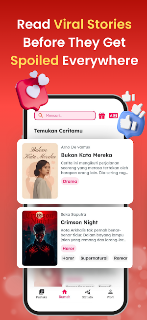 Fiksi+ Novel & Story Screenshot 1