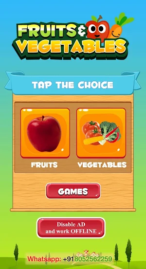 Learn Fruits and Vegetables Screenshot 0