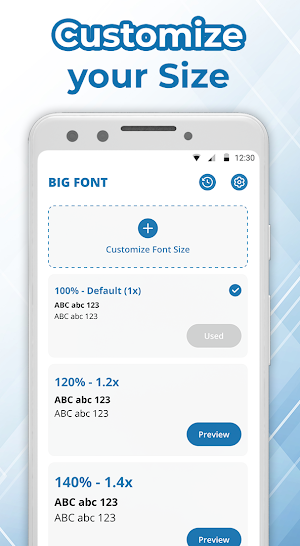 Enlarge Font: Enlarge text Screenshot 3