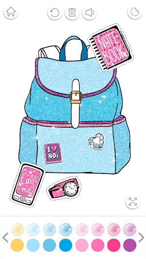 Fashion Coloring Book Glitter Screenshot 3
