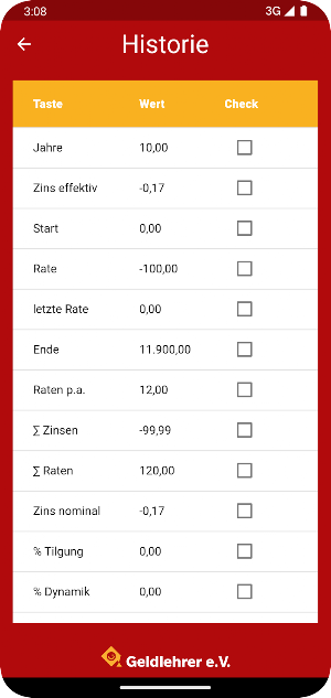 Geldlehrer-Finanzrechner Screenshot 2