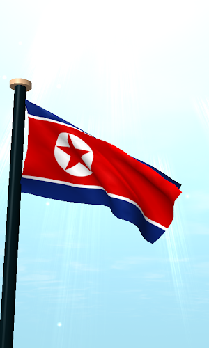 North Korea Flag 3D Wallpaper Screenshot 1