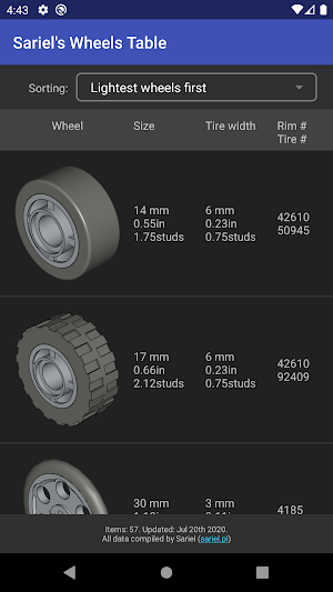 Sariel's Wheels Table Screenshot 1