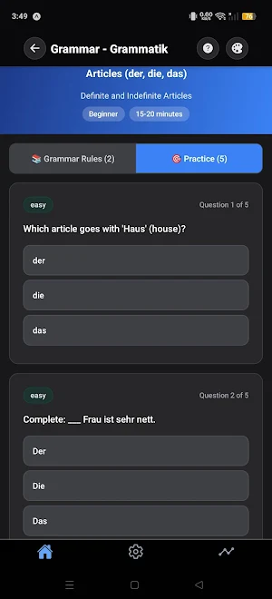A1-A2 English Grammar Trainer Screenshot 0