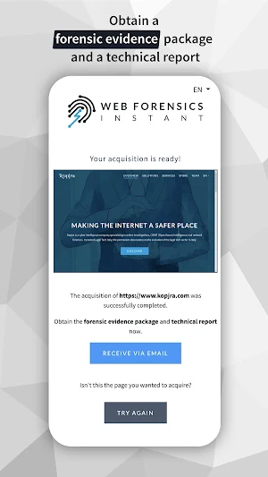 Web Forensics Instant Screenshot 2