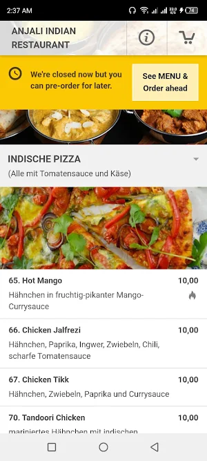 Anjali Indian Restaurant Screenshot 3