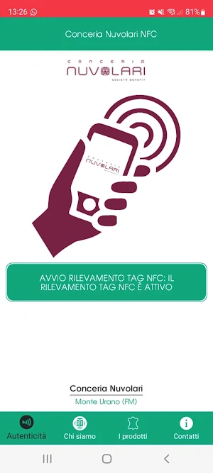 Conceria Nuvolari NFC Screenshot 0