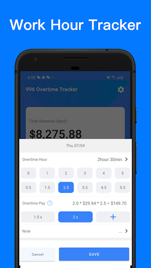 Overtime Calculator Screenshot 1