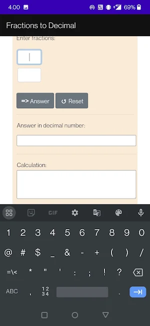 Fraction to Decimal Screenshot 3