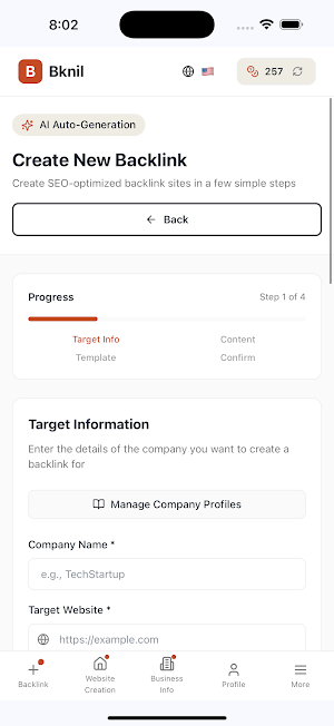 Bknil SEO : Backlink Builder Screenshot 2