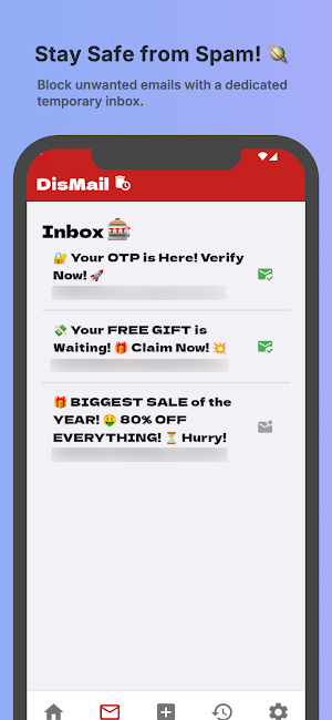 DisMail: Temporary Emails Screenshot 1