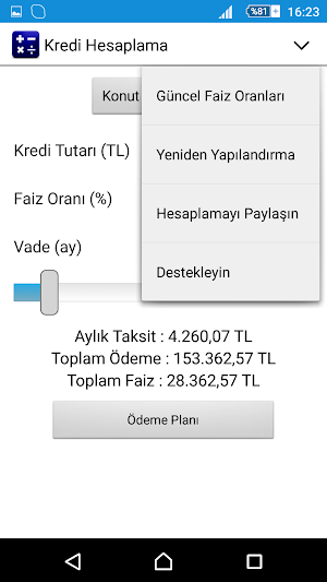 Kredi Hesaplama Screenshot 2