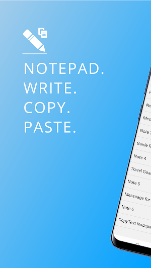 CopyText - Notepad copy and paste Notes Screenshot 0