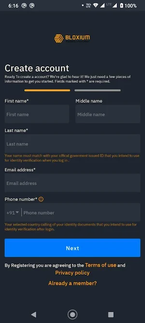 Bloxium Exchange Screenshot 2