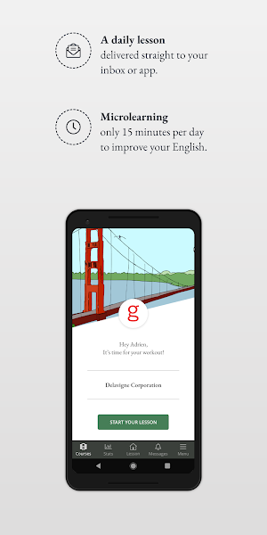 Language courses - Gymglish Screenshot 1