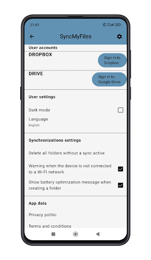 SyncMyFiles - Autosync App Screenshot 0