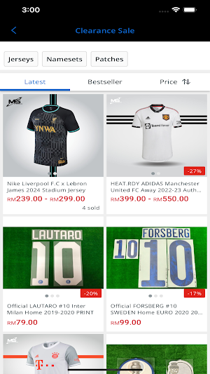 My-Soccer Online Store Screenshot 2