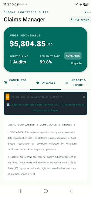 Logistics Claims Manager Screenshot 2