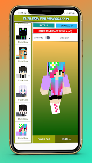 Cute Skin for Minecraft PE Screenshot 2