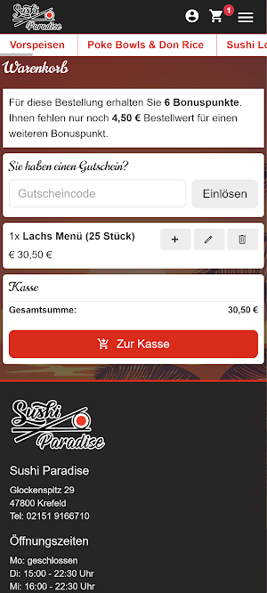 Sushi Paradise Krefeld Screenshot 2