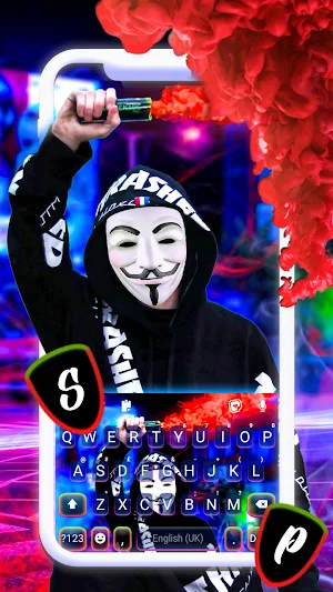 Smokey Anonymous Keyboard Background Screenshot 0