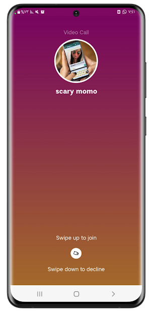 scary momo fake video call Screenshot 1
