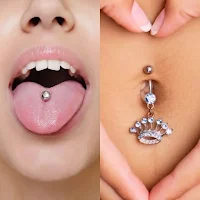 Belly Button Tongue Piercings