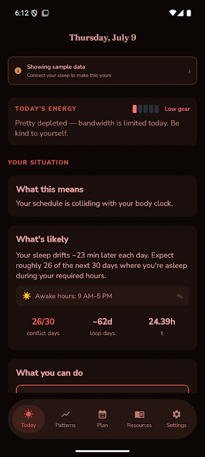 Adrift: DSPD & Non-24 Sleep Screenshot 1