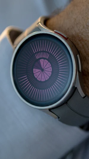 Tempus Pink Android Watch Face Screenshot 1