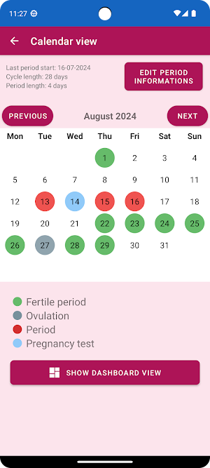 Ovulation and Period Tracker Screenshot 1