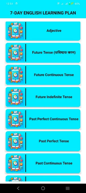 Learn English in 7 days Plan Screenshot 1
