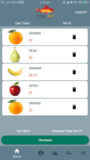 Tuna Tap POS Screenshot 2