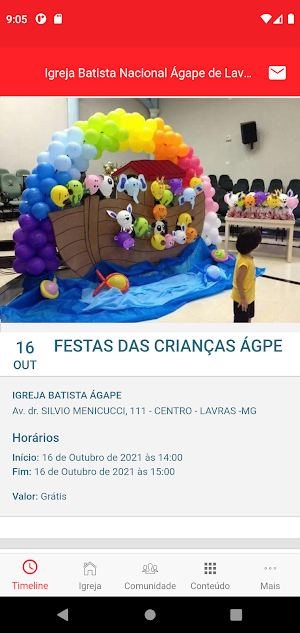 Igreja Batista Nacional Ágape de Lavras MG Screenshot 1
