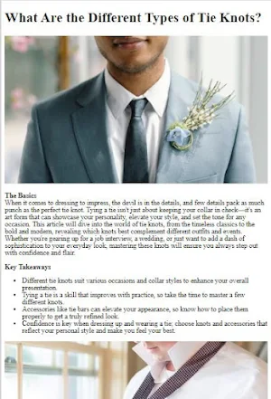 Tie Knots Tutorial Screenshot 0