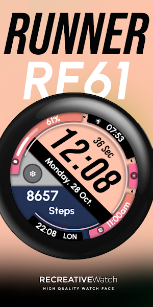 RE61 - Runner Watch Face Screenshot 3