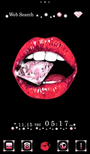 Cute Wallpaper Diamond x Lips Theme Screenshot 0