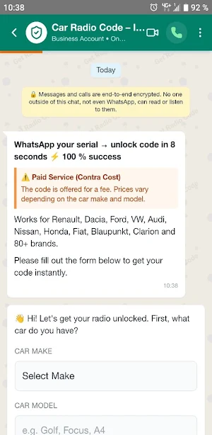 Car Radio Code Unlocker Wizard Screenshot 0