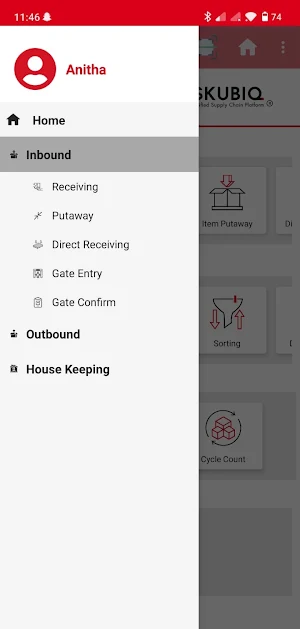 SKUBIQ WMS:  QR code Scanner Screenshot 2
